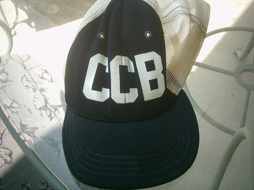Clark County Bank baseball cap, used in 1975